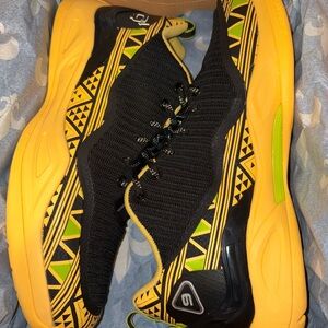 Black and Yellow Patterned Sneakers